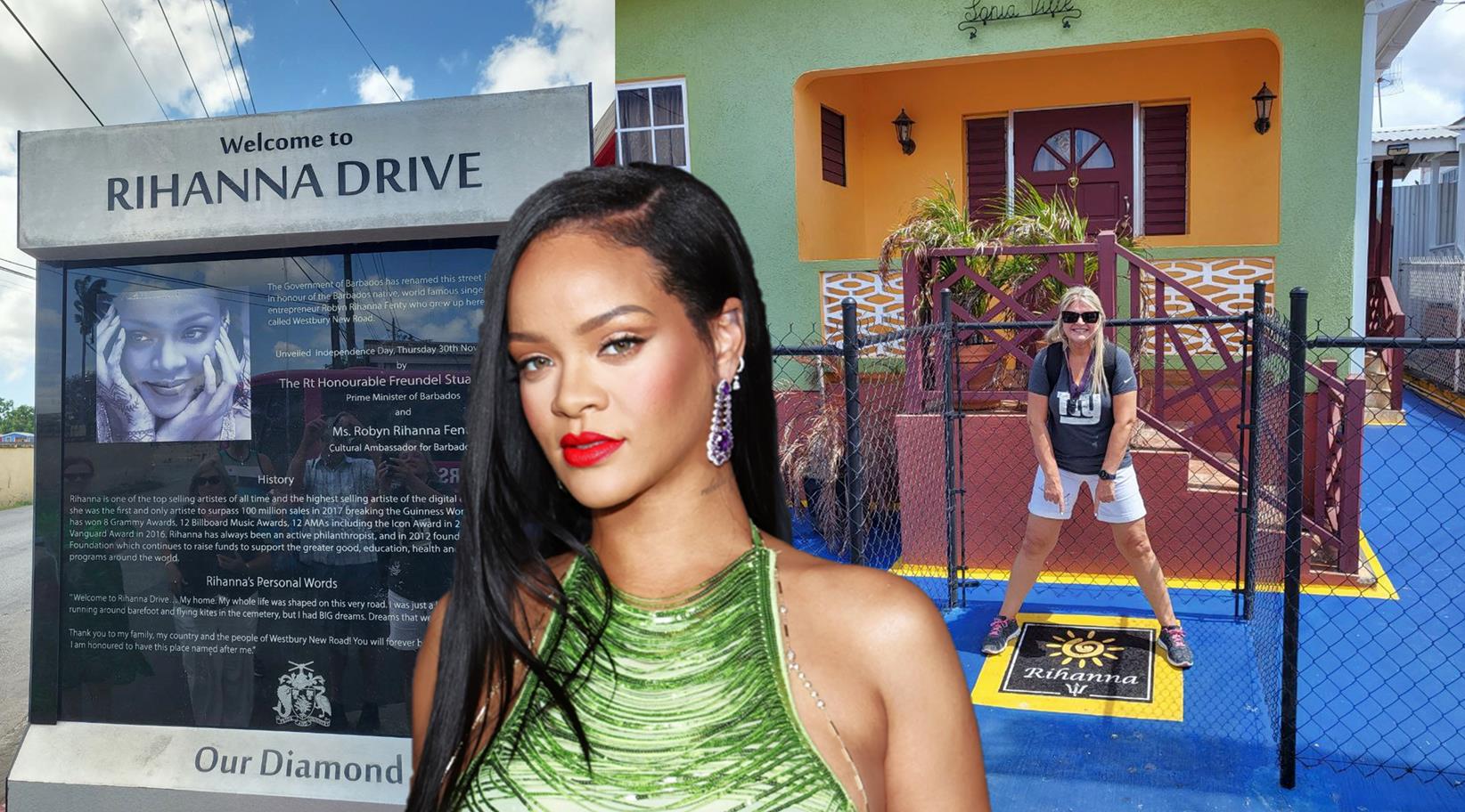 We visited Rihanna Drive The street and house in Barbados where